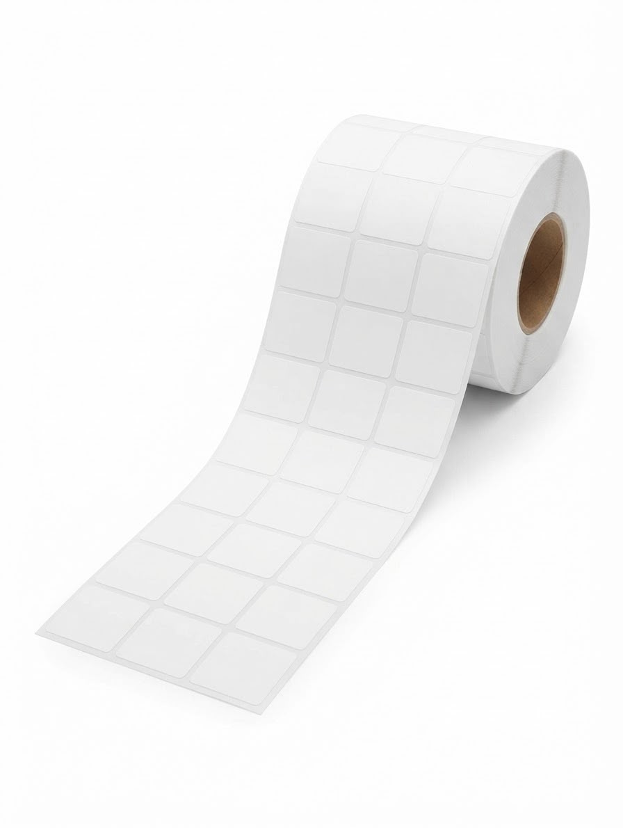 Rollo de etiquetas autoadhesivas 3 columnas cuadrado ETIGAMA